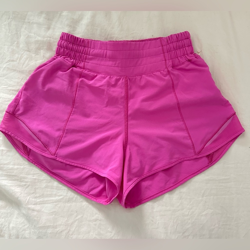 Lululemon Sonic Pink Hotty Hot High-Rise 2.5 in Shorts